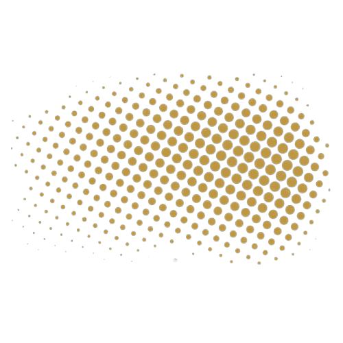 a gold abstract shape resembling  a cloud